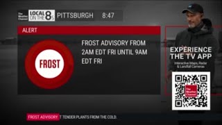 Local on the 8s with Frost Advisory Scroll  Pittsburgh PA 101024 [upl. by Tonjes]