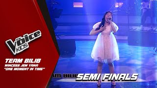 The Voice Kids Wincess Jem Yanas WISHFUL singing with One Moment In Time  Semi Finals [upl. by Ocirred]