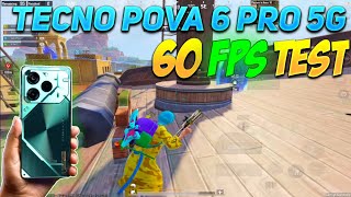 TECNO POVA 6 PRO 5G PUBG TEST 60 FPS 🥶  TECNO POVA 6 PRO 5G BGMI TEST 60 FPS [upl. by Schwinn714]