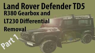 Land Rover Defender TD5 R380 Gearbox and LT230 TransferBox Removal Part 1 [upl. by Ottie]