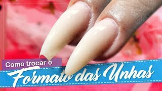 COMO TROCAR O FORMATO DAS UNHAS  PRATICANDO COM A GRAZI [upl. by Ettevey]