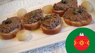 Crostini toscani con fegatini I Crostini neri della tradizione [upl. by Anor]