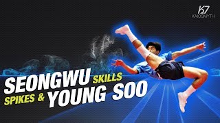 Sepak Takraw ● Seongwu Young Soo ● Spikes amp Skills  HD [upl. by Ekud266]