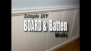 DIY Board and Batten Walls with existing Chair Rails Easy Home Upgrade [upl. by Andy74]