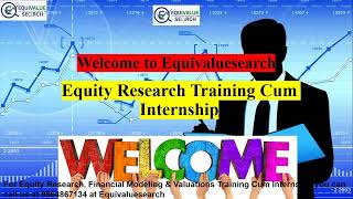 Introductory Session Equity Research Training Cum Internship [upl. by Carolee]