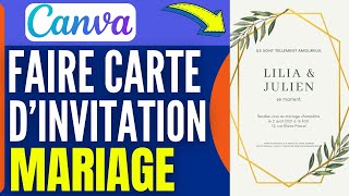 Comment Faire Une Carte Dinvitation Mariage 2024 [upl. by Nonnelg]