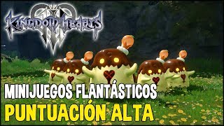 Kingdom Hearts 3  Todos los MINIJUEGOS FLANTÁSTICOS con ALTA PUNTACIÓN Orichalcum [upl. by Odin]