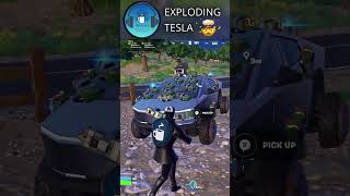 Exploding Tesla Truck in fortnite teslatruck explosion [upl. by Flanna]