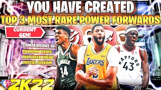 THE TOP 3 BEST RARE POWER FORWARD BUILDS on NBA 2K22 CURRENT GEN CONTACT DUNKSPRO DRIBBLE MOVES [upl. by Anayik]