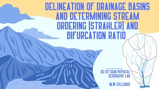 Delineation of drainage basin area or catchment area Determining stream ordering Bifurcation Ratio [upl. by Magnusson]