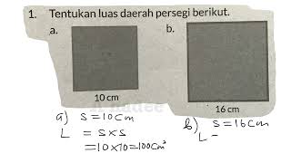 Tentukan luas daerah persegi berikut [upl. by Aicirtel806]