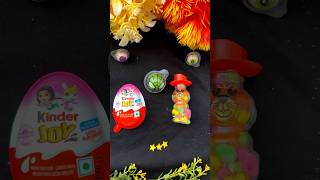 Spider man head candy in kinder joy with gems kinderbagga gems candy spiderman [upl. by Cyb]