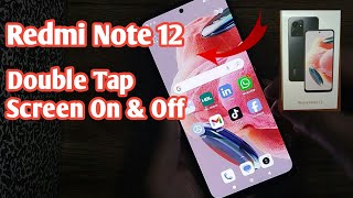 Redmi note 12 double tap Screen on off  How to Enable Double Tap to Lock Screen in Redmi note 12 [upl. by Enyallij]