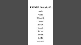 Vegetative Propagules  Asexual reproduction in Plants [upl. by Farhi]