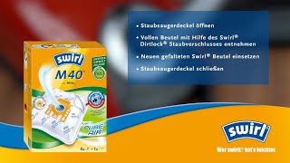 Swirl® Staubsaugerbeutel wechseln [upl. by Einnaffit269]