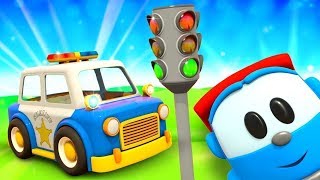 Leo the truck amp a kids police car A police cartoon for kids [upl. by Nylqcaj]