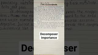 Role Of Decomposer In Ecosystem decomposers ecosystem mintossmood [upl. by Neenej]