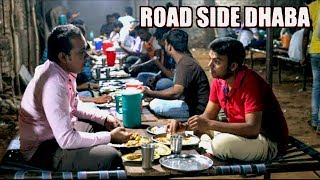 Pure Veg Roadside Family Dhaba in Hyderabad  Punjabi Food  Dhaba with Cots [upl. by Bandur]