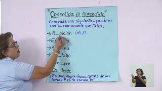 25 Teleclases 09 Nov Educación Jóvenes Y Adulto 1 Regla sobre el uso de la M antes de P y B [upl. by Torre]