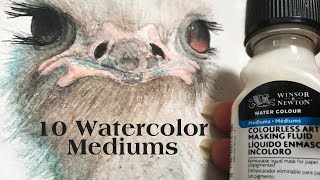 10 Watercolor Mediums Explained Vlogmas Day 24 [upl. by Mcintyre]