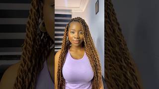 Easy Jumbo Twists hairstyle on short 4c hair [upl. by Ayrb]