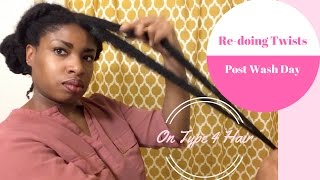 Redoing My Twists After Wash Day  Longterm Protective Styling [upl. by Terza]