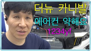 더뉴 카니발 에어컨 냉기가 약해요1234yf 가스  에어컨 플러싱1234yf  냉동오일 교환 [upl. by Ardeid]