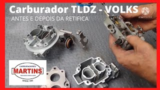 Carburador TLDZ  Linha Volks  Antes e depois da retifica  Gol AP 18 gasolina  MARTINSCARBURADOR [upl. by Uoliram797]