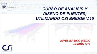 CURSO DE ANÁLISIS Y DISEÑO DE PUENTES UTILIZANDO CSI BRIDGE V15 SESIÓN 812 [upl. by Hersh]