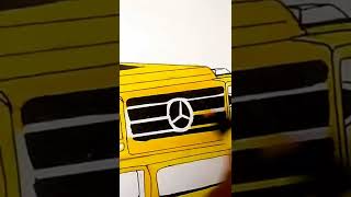 Drawing of Mercedes GWAGON G63 shorts trending adityaprakash mercedesbenz gwagon [upl. by Malda]