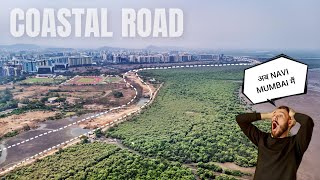 Navi Mumbai Coastal Road  Connecting Atal Setu To Navi Mumbai International Airport [upl. by Etna]