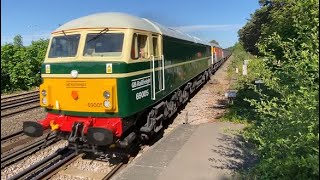 Class 69  69005 ‘Eastleigh’  69004  GB Railfreight  GBRf  Brookwood  170522 [upl. by Meter]