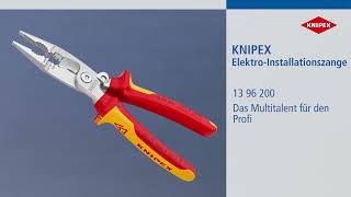 Knipex 13 96 200 ElektroInstallationszange – 7 Funktionen in einem Werkzeug [upl. by Edrea]