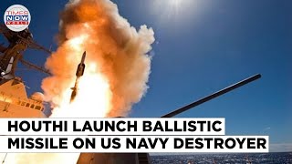 Houthi Strike Alert US Navy Destroyer Targeted with Ballistic Missile  Watch [upl. by Benji]