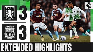 First Premier League Goal for Quansah  Extended Highlights  Aston Villa 33 Liverpool [upl. by Ennaesor822]