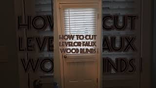 How to cuttrim Levolor blinds [upl. by Odrawde]