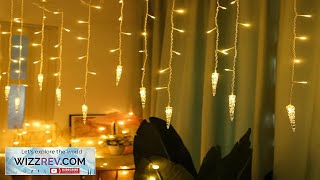 LED Christmas Icicle Curtain Light Garland Festoon Christmas Decorations for Home 2022 Review [upl. by Stillas]