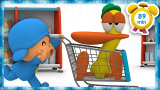 🛍 POCOYO in ENGLISH  Its Shopping Day 89 minutes  Full Episodes  VIDEOS and CARTOONS for KIDS [upl. by Tini]