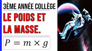 Le poids et la masse 3AC Exercice 28 La relation entre le poids et la masse 3ème année Collège [upl. by Eicul]