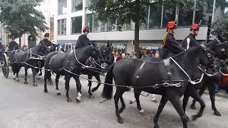 Lord Mayors Show London 91124 the Kings Troop RHA in Cheapside City of London [upl. by Housen416]