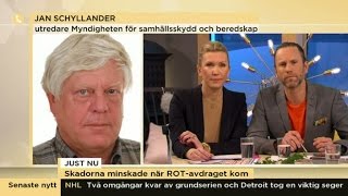 MSB Fler olyckor hemma om ROTavdraget minskas  Nyhetsmorgon TV4 [upl. by Esenahs]