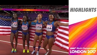 Winning Moment  Womens 4x100m  IAAF World Championships London 2017 [upl. by Charyl]