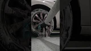 Wheel Clean  ASMR asmr detailing car satisfying cardetailing seat snowfoam autofinesse [upl. by Esinwahs]