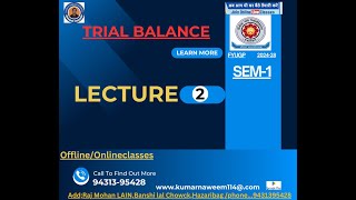 TRIAL BALANCE LECTUER2 [upl. by Yolanthe521]