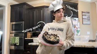 vlogtober baking a Halloweenthemed cake chaotic [upl. by Janus]