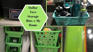 Dollar Tree Organizers Storage bins  Stackable bins in my Home Low budget Organizers [upl. by Elletnuahc]