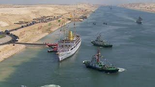 Egypt opens historic expansion of Suez Canal [upl. by Lanny552]