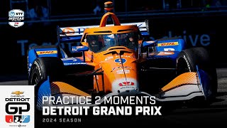 Top moments from Practice 2 for 2024 Chevrolet Detroit Grand Prix  Extended Highlights  INDYCAR [upl. by Olympias]