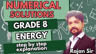 Numerical Solution with explanation  Chapter Energy Grade 8 Icse by Rajan Sir RONLINE CLASSES [upl. by Pawsner]