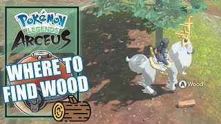 Pokemon Legends Arceus  Where to Find Wood Location [upl. by Claudius]